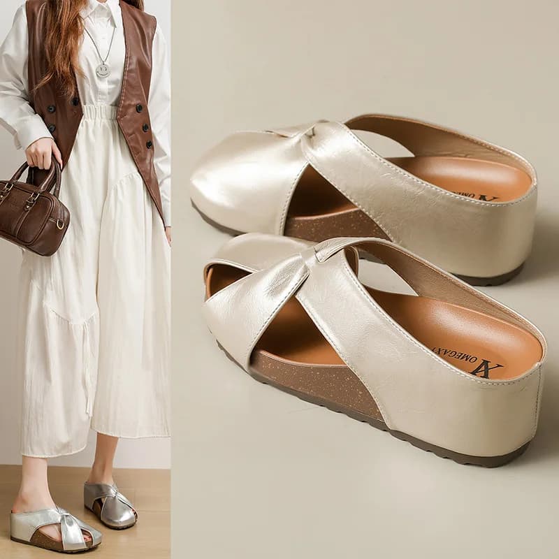 Splendide Ciabatte con Copritacco alla Moda da Donna, Nuove Estive con Fondo Spesso, Facili da Indossare, Traspiranti, Slip-On con Suola in Gomma