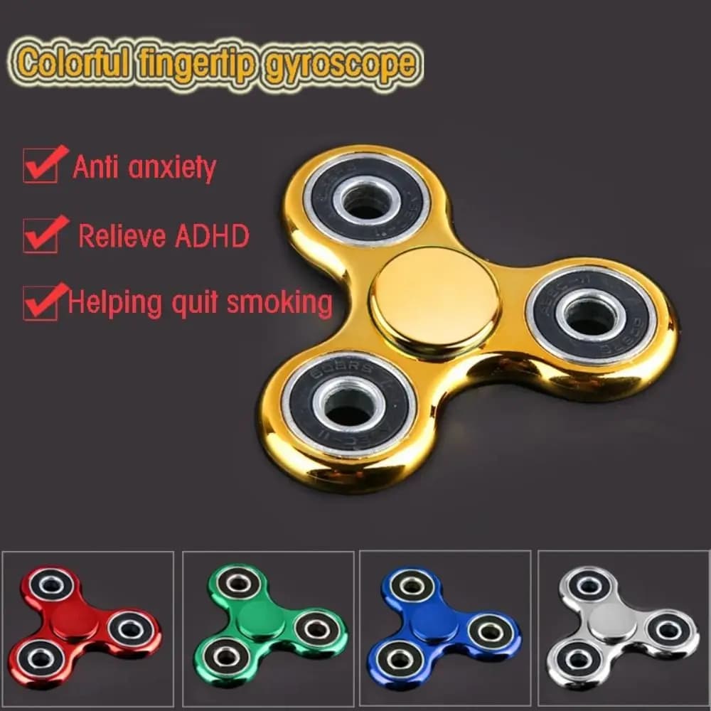 Giroscopio da Dito con 4 Cuscinetti, Spinner Manuale Interessante, Giocattolo Sensoriale Antistress a 3 Dita