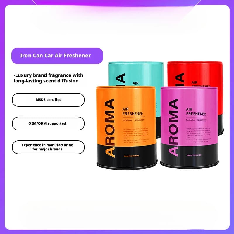 Profumatore per auto in lattina, deodorante solido di alta gamma per auto, profumo per interni che elimina gli odori, accessori per auto