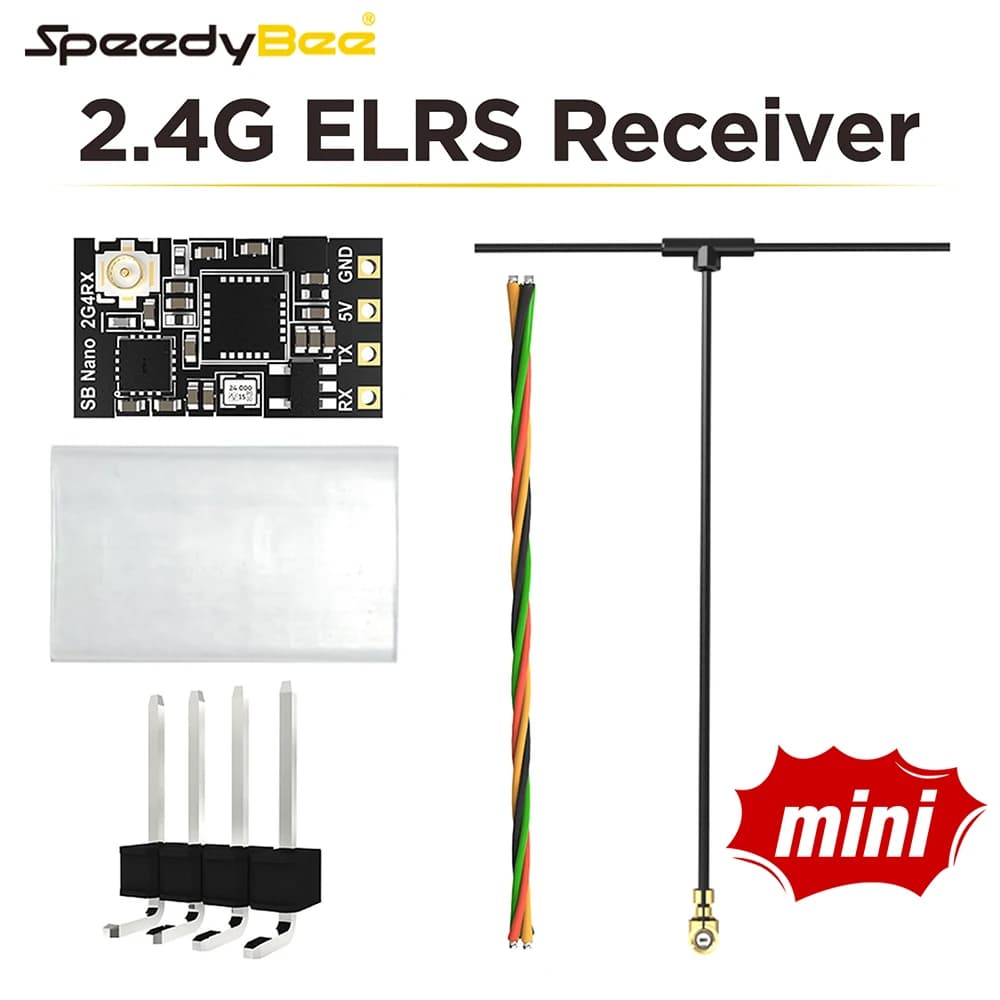 Ricevitore SpeedyBee Nano 2.4G ExpressLRS ELRS per Droni FPV Freestyle a Lungo Raggio, Componenti Fai-da-Te