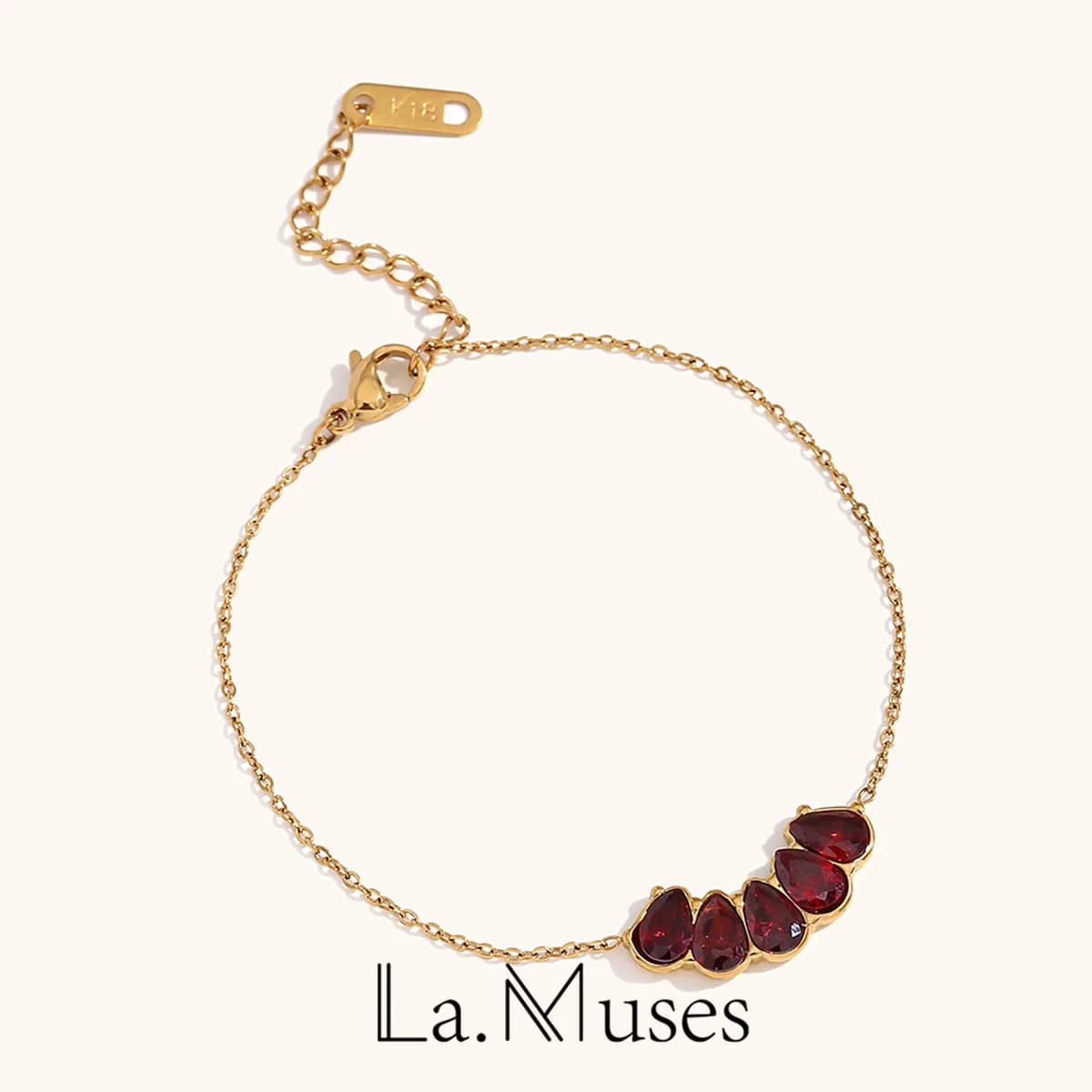 La.Muses Bracciale a forma di seme di melograno Bracciale in acciaio inossidabile Accessori per gioielli quotidiani impermeabili alla moda da donna
