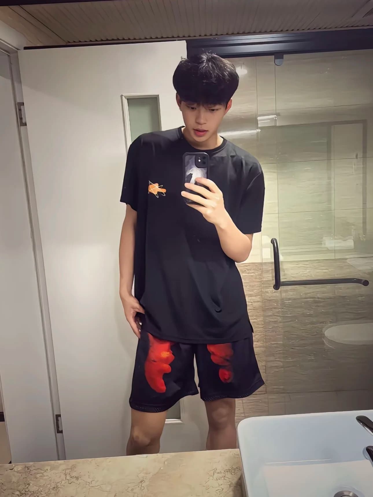 American Streetball Men's Basketball Shorts Knee-High Loose Fit Quick Dry Summer Casual Pants Straight Leg Youthful Energy