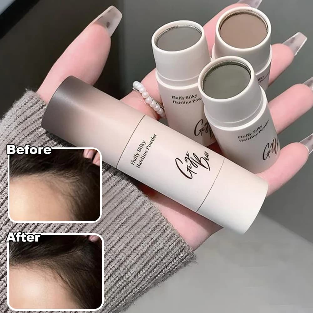 Polvere per Capelli Gege Bear, Copertura Naturale e Istantanea per Radici Nere, Impermeabile, Ombreggiatura per Attaccatura dei Capelli, Correttore e Colorante
