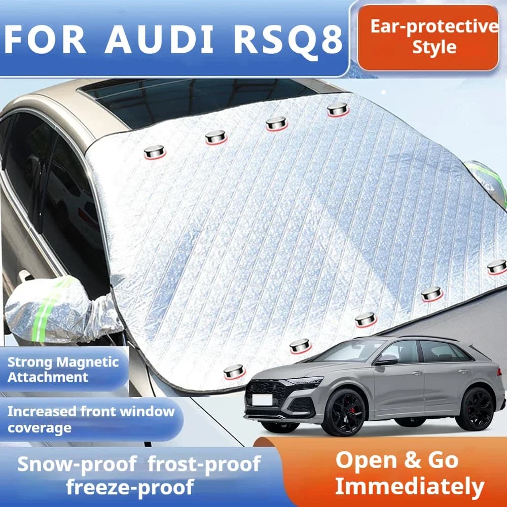 Addensato Auto Ora Parasole Parabrezza Copertura Con 5/9 Magneti Protezione UV Anti Neve Luce Solare Per Parabrezza Anteriore Per AUDI RSQ8