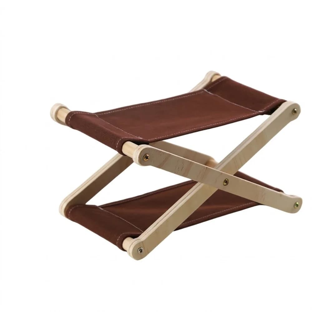 Compact Folding Wooden Beach Pillow Adjustable Height Ergonomic Canvas Lounge Headrest Sunbathing UV Resistant