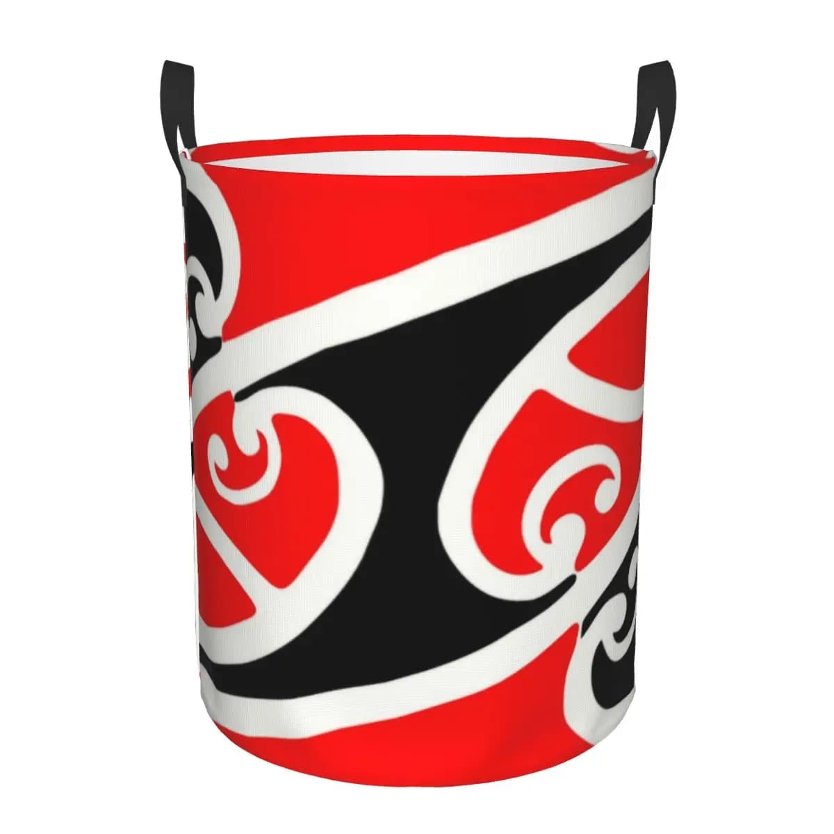 Maori Kowhaiwhai model folding linen basket new zelanda Koru Tribal Art clothes basket for baby toys for children storage bag