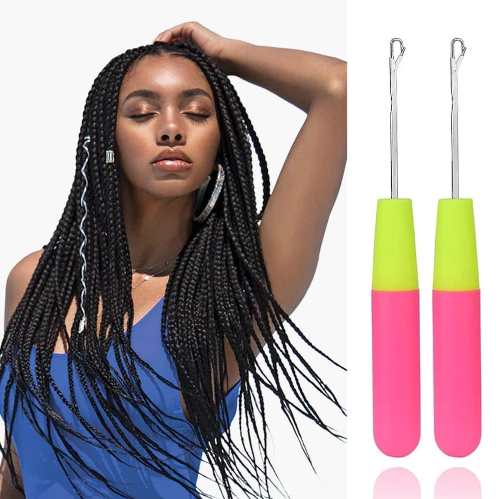 Uncinetto di plastica uncinetto ago per tessitura dei capelli uncinetto aghi 2/6/10 pz Dreadlock maglia tessitura dei capelli uncinetto ago gancio