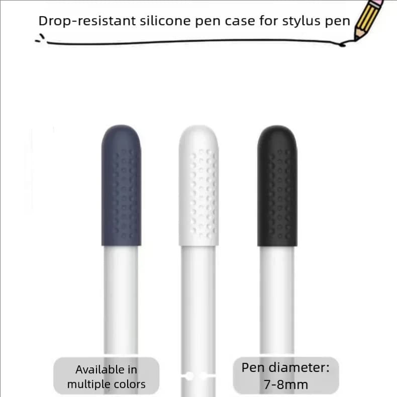Suitable for Apple Pencil, Baseus Pen Tip Protective Cover, Anti-Fall Stylus Pen Tip, Silicone Pen Tip Cap, Silicone Case Tip Cover