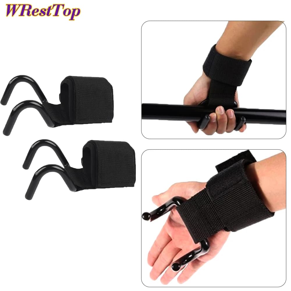 Adjustable weight lifting strap bracket, gym weight lifting training, fitness wrist support handles, wrist gloves, 1 pair