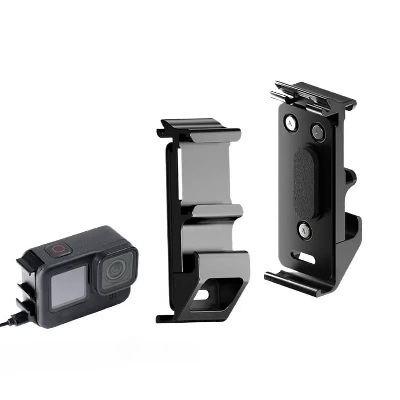 Coperchio Batteria Portatile a Scomparsa per GoPro Hero 13 12 11 10 Action Camera, Sportello Laterale Rimovibile con Attacco Cold Shoe