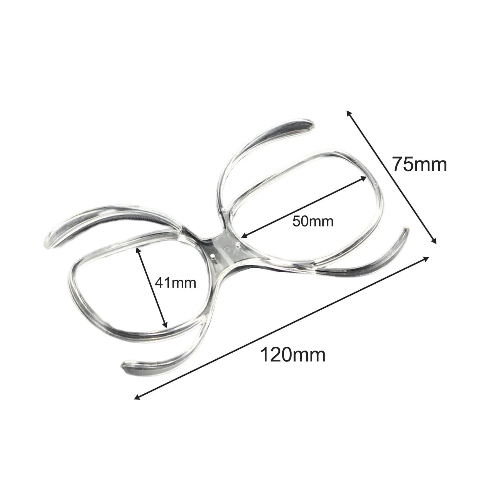 Adjustable Ski Goggles Adaptor Optical Insert Frame Transparent Plastic Mini for Snow Sports Eyewear