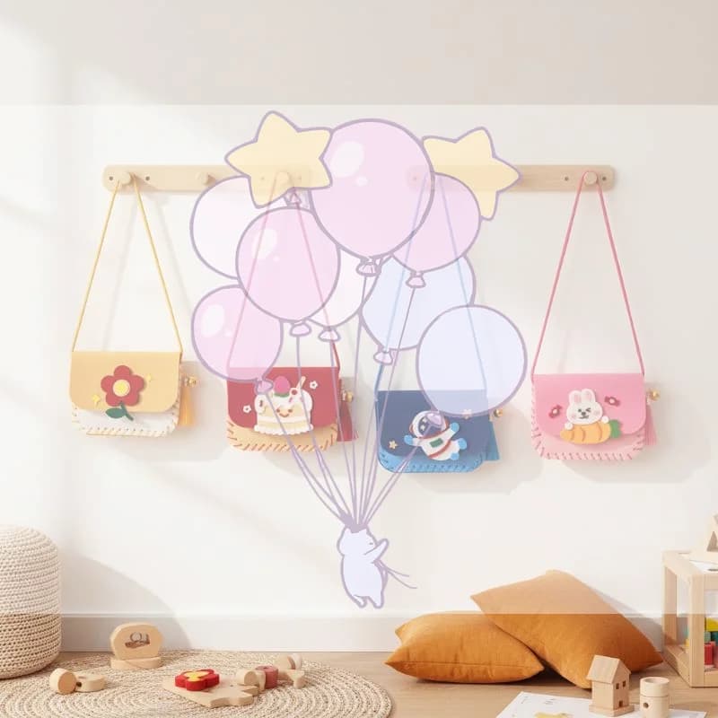 Kit Fai-da-Te per Borsa in Feltro per Bambini, Giocattolo Creativo per Cucito e Arte, Borsa a Tracolla, Regalo per Asilo Nido