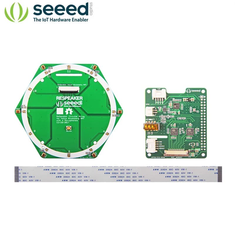 1 pcs Raspberry Pi4 raspberries ReSpeaker ring 6 arrays of voice recognition microphones Pi0/3/3 b +