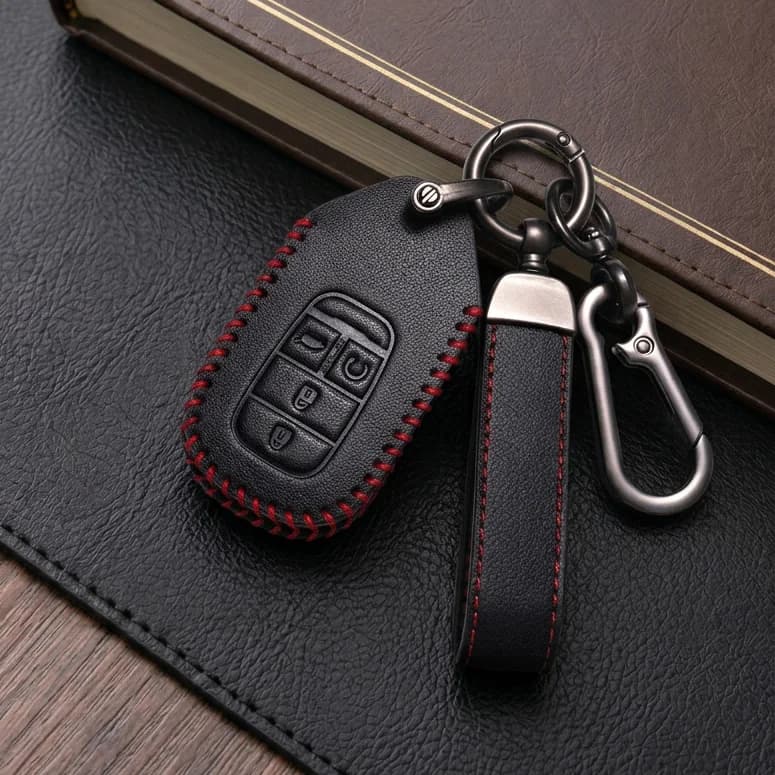 Leather Car Key Cover For Honda Accord Civic CR-V HR-V Pilot Passport Ridgeline Insight Key Fob Case Auto Key Holder Accessories
