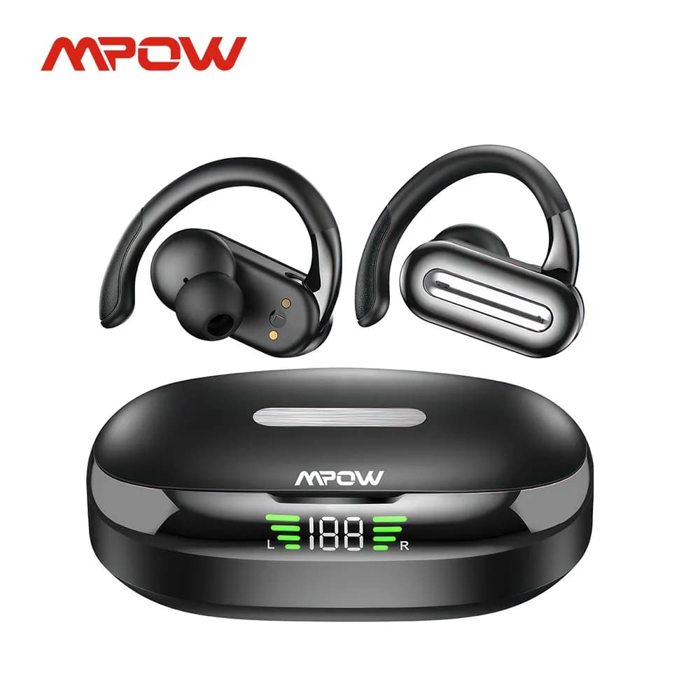 Mpow SP36 Cuffie intrauricolari Bluetooth 5.4 Touch Control Auricolari TWS con gancio per l'orecchio Auricolari sportivi wireless 40 ore di riproduzione