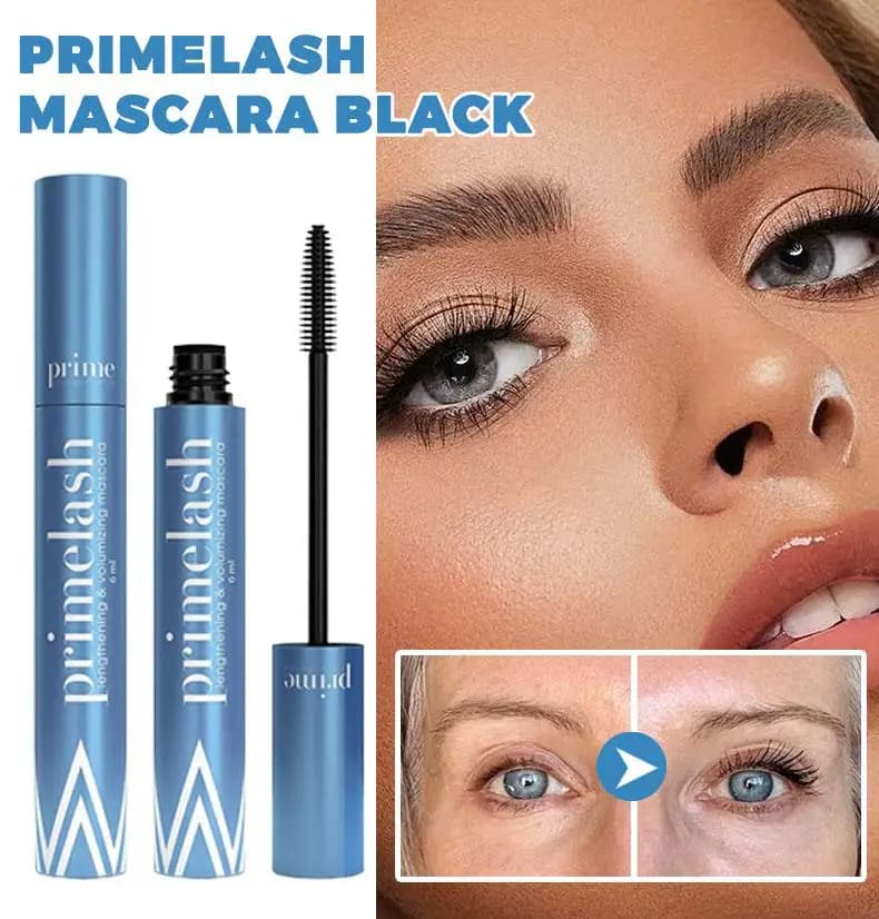 Black Mascara Prime Lash for volumizing elderly women of an incredible length in 2 long-lasting coats zero clumps