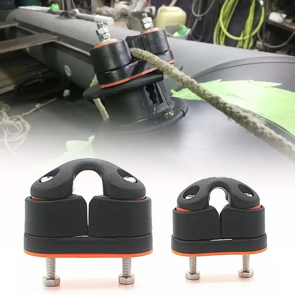 Morsetto a camma a ingresso rapido in nylon resistente con cuscinetti a sfera e anelli di guida, per attrezzatura nautica, kayak e barche