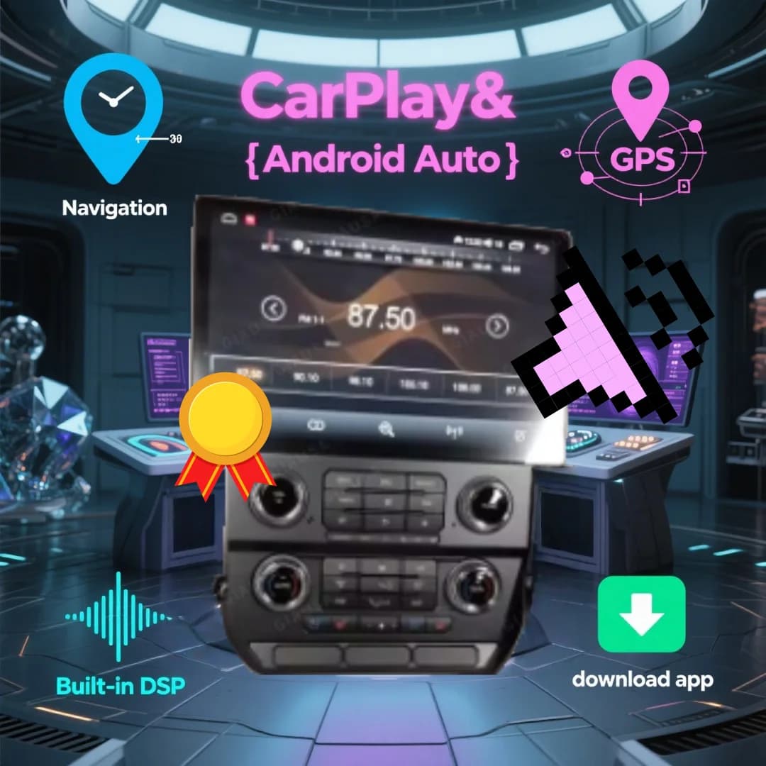 13.1 Inch Android For Ford F-150 2015-2021 Multimedia Player Wireless Carplay Touch Screen Stereo Receiver Radio Head unit