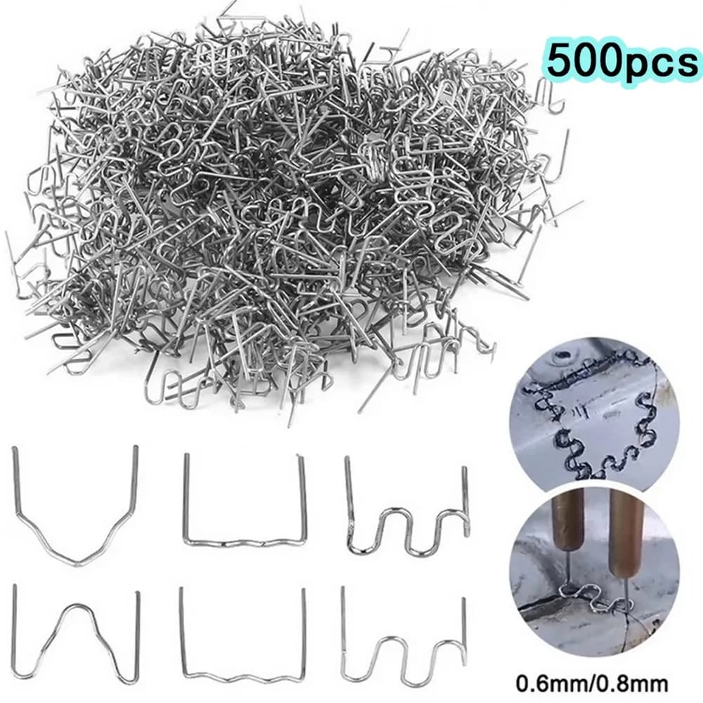 500PCS Hot Cucitrice Graffette Per Paraurti Auto Riparazione Saldatrice Saldatore di Plastica Macchina di Riparazione Automotive Kit di Filo di Saldatura