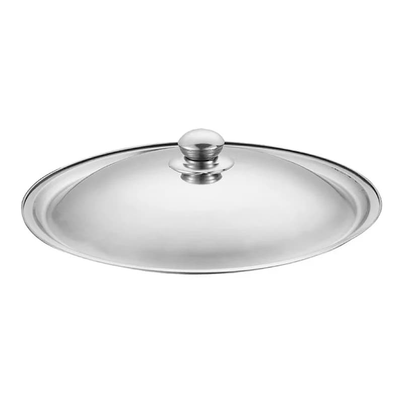 Universal stainless steel cover 10-32Cm for pans and pots, smooth edge, dishwasher washable, for Wok and pots