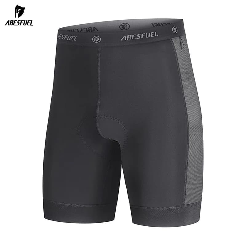ARESFUEL Intimo da ciclismo da uomo Sotto l'abbigliamento Pantaloncini da mountain bike Pantaloncini da bici imbottiti professionali Pantaloncini con fodera MTB ultra morbidi