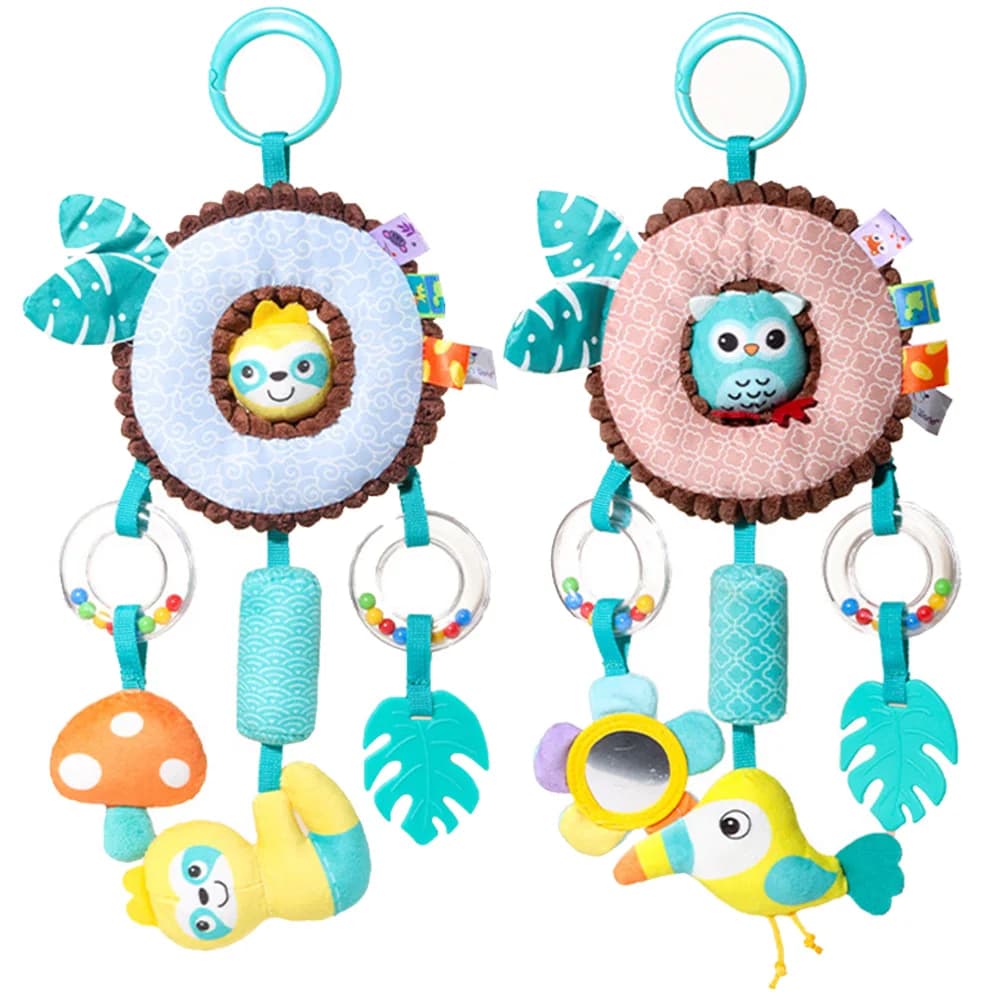 Sonagli appesi per bambini per morbido passeggino sensoriale in peluche per neonati Animali Letto Campana Bambole Sviluppo per bambini Maniglia Giocattoli Regalo per i più piccoli