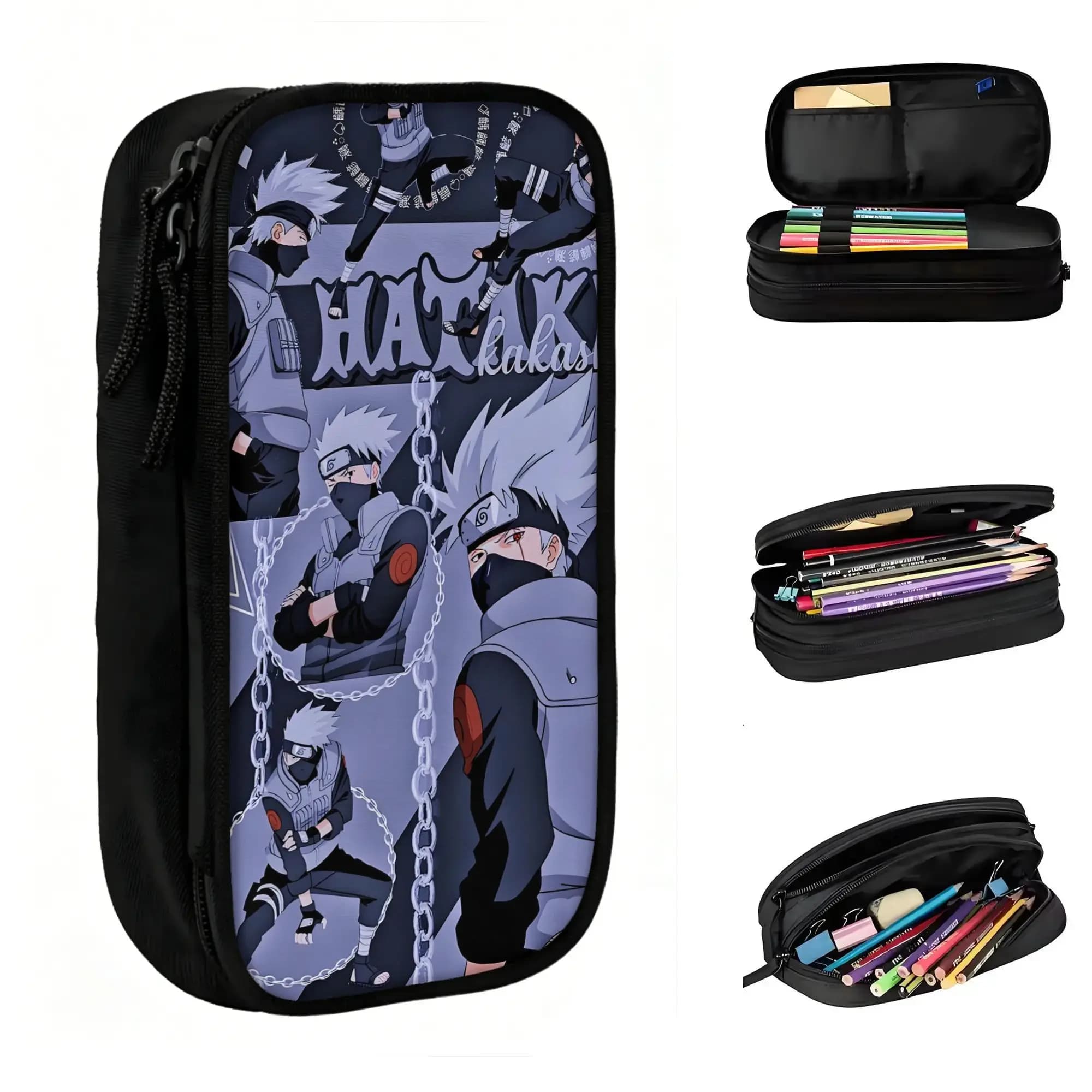 Custom Cute K-Kakashies H-Hatakes Japan Comics Pencil Case for Boy Girl Large Capacity Classic Pencil Box School Accessories