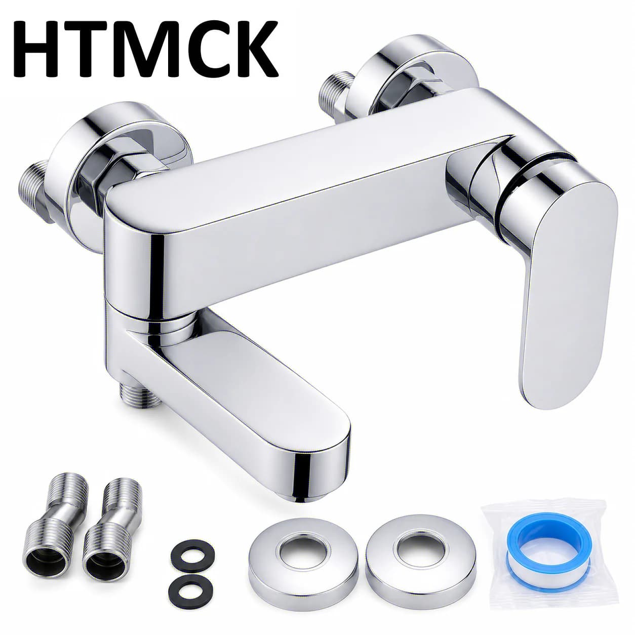 HTMCK Brass Bathroom Swivel Tub Spout Wall Mounted Hand Shower Faucet Hot And Cold Mixer Tap for Bathtub