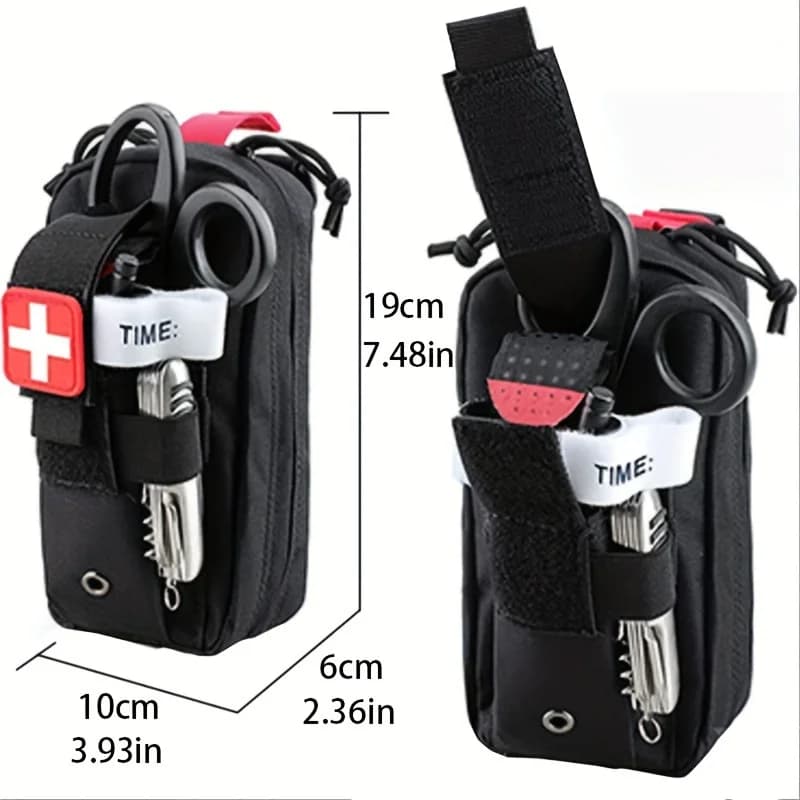 Outdoor Hiking Emergency Survival First Aid Kit Medical EDC Pouch Tactical MOLLE Medical Bag Waist Bag 1000D tourniquet holder