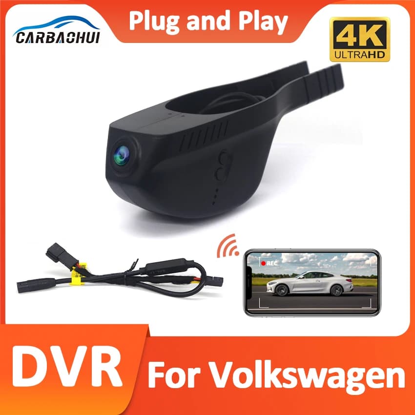 4K WIFi Car DVR videoregistratore Dash Cam per VW Volkswagen Tiguan Tarek Atlas Polo Passat Touran Taigun Golf Arteon Sharan Skoda