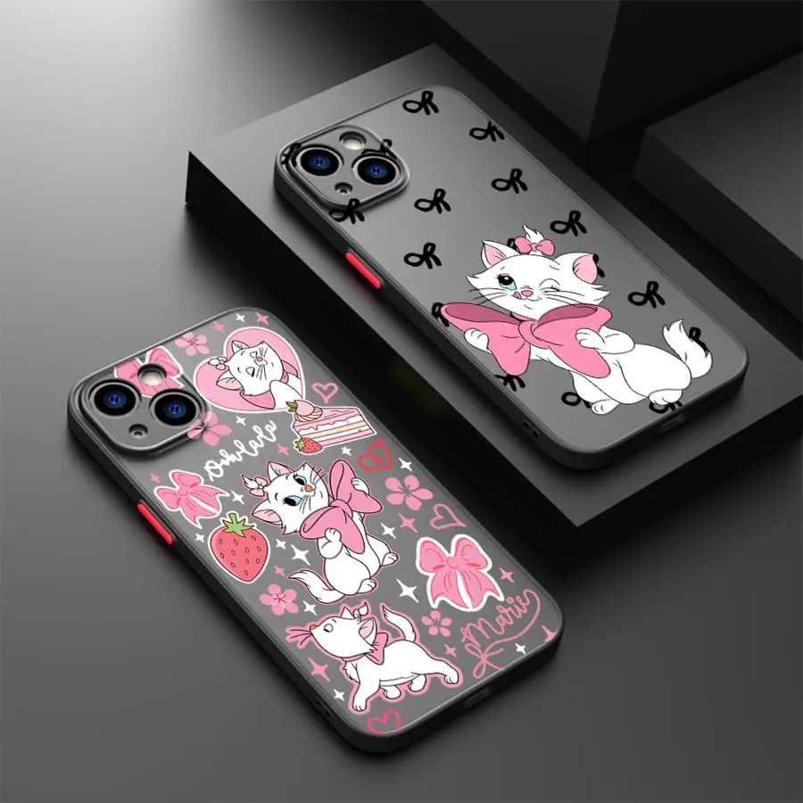 Cover per telefono Disney Marie per iPhone 17 Pro Max 12 11 17e 16 Plus 7 8 SE 14 Air XS XR 13 Mini 15
