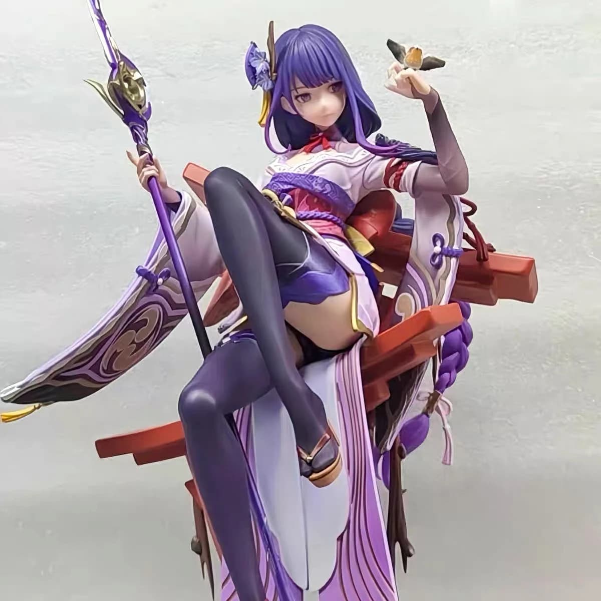Raiden Shogun Yi Xin Jing Tu Garage Kit - Modello di gioco anime Ornamento Action Figure da collezione per regali di compleanno