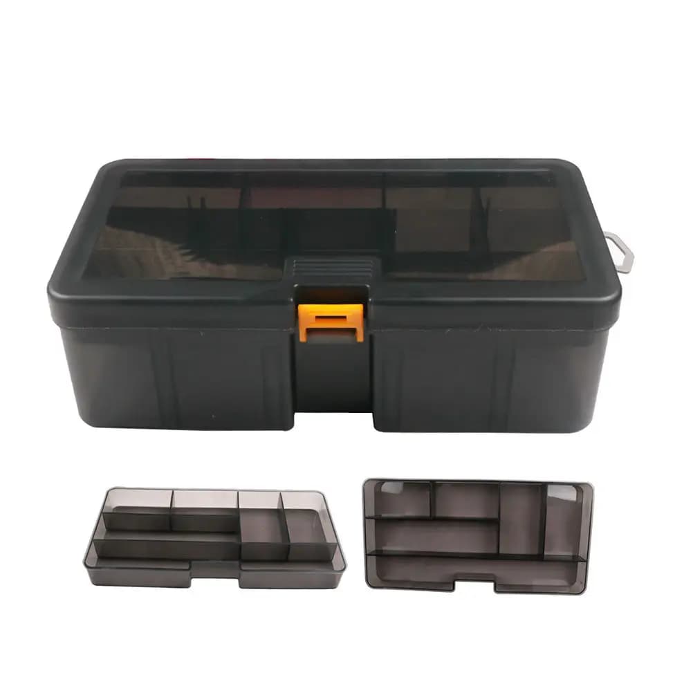 1Pcs Fishing Lure Box Large Capacity Double-Layer Portable Translucent Plastic Fishing Tackle Storage Container Hook Minnows