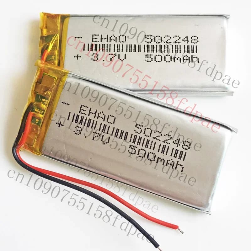 OK 2 batterie ricaricabili lipo da 3,7 V 500 mAh per altoparlante MP4 selfie stick 502248