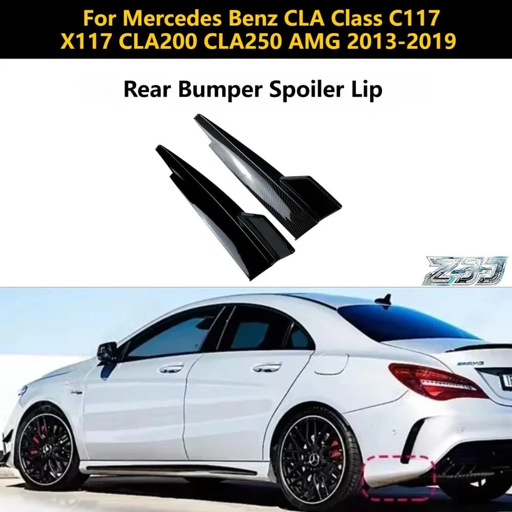 Rear Bumper Diffuser Splitter Spoiler Lip For Mercedes Benz CLA Class C117 X117 CLA200 CLA250 AMG 2013-2019 Car Accessories