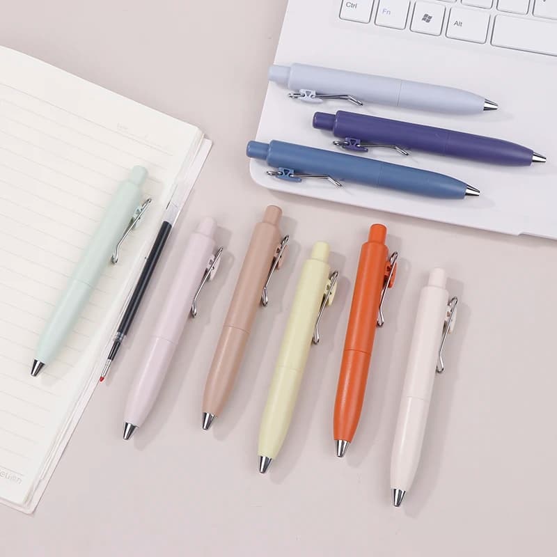 New 0.5mm Small Thick Core Fat Mini Pocket Pen Neutral Quick Dry Waterproof Uniball One Push Portable
