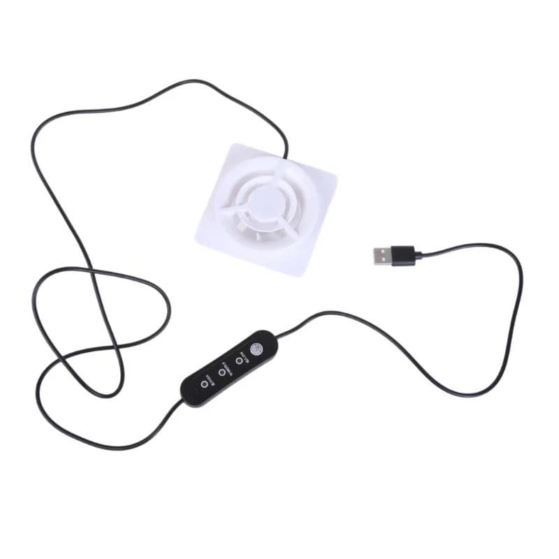 587B USB Small Ventilation Fan Adjust Speed Noiseless Operation for Pet Houses, Toilets Electric Soldering Iron Fan