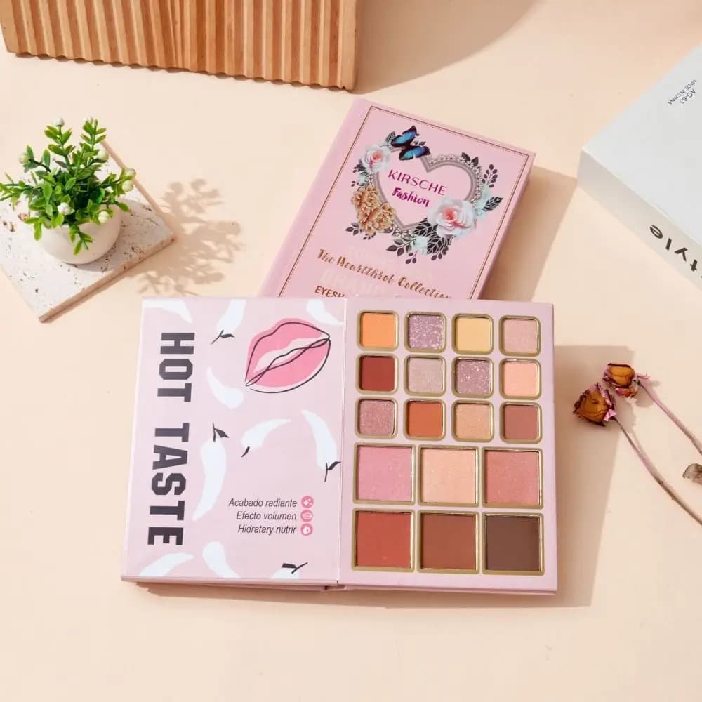 Nuova Palette Trucco Opaca a Forma di Libro, Ombretto a Lunga Durata, Kit di Bellezza Multifunzionale con Illuminante per Viso e Occhi