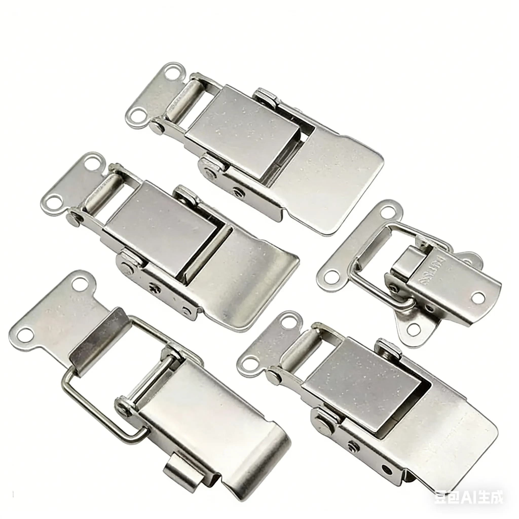 2 Pieces Stainless Steel Shield Closure with Spring, Anti-Slip Hidden Buckle for Luminous Design Frame