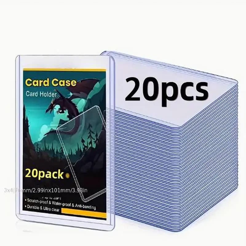 20PCS Game Card Sleeves Holder PVC Cards Hard Plastic Toy Kpop Idol Photo Cards For Protectors Storage Gift Trading Cards