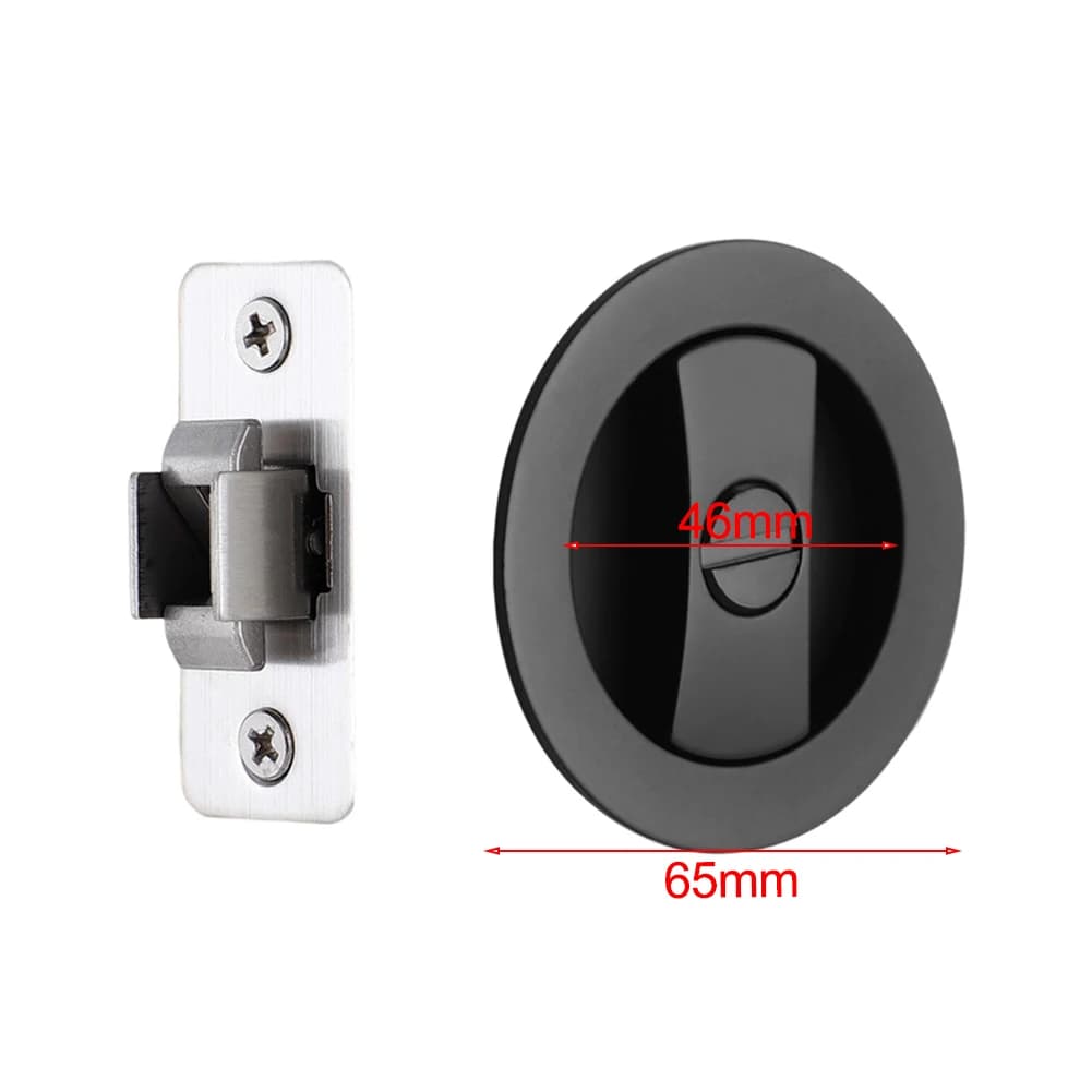 Serratura per Porta Scorrevole con Maniglia a Scomparsa e Pomello Incassato per Porte Standard da 1-3/8 Pollici a 1-3/4 Pollici