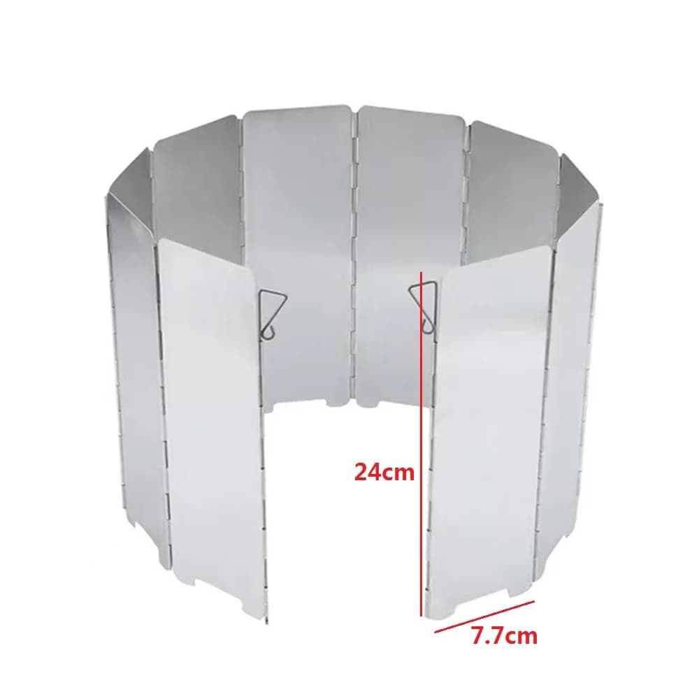 10 plates gas stove protection windproof camping outside picnic kitchen burner screen windproof screen aluminum alloy windproof