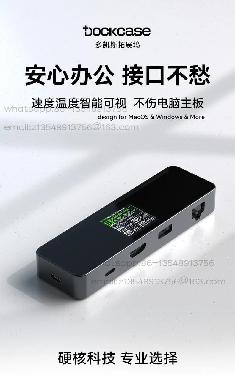 Docking station typec per convertitore per laptop Macbook, adattatore 4k60hdmi USB3.0