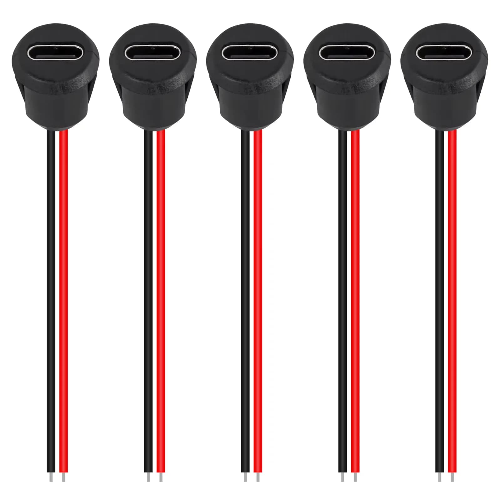5PCS Tipo-C Femmina 2 Pin Tipo-C Presa Femmina Connettore Jack Impermeabile Porta di Ricarica Femmina 3A USB-C Presa di corrente del Caricatore