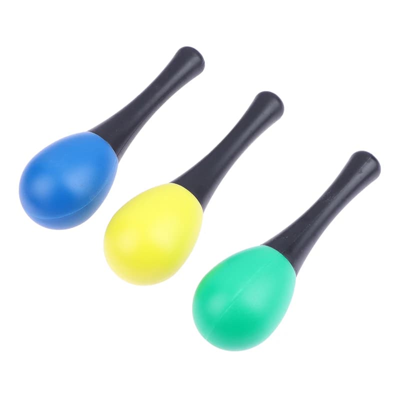 Set di 2 Maracas in Plastica, Strumenti Musicali a Percussione per Eventi Scolastici, Giocattolo Educativo