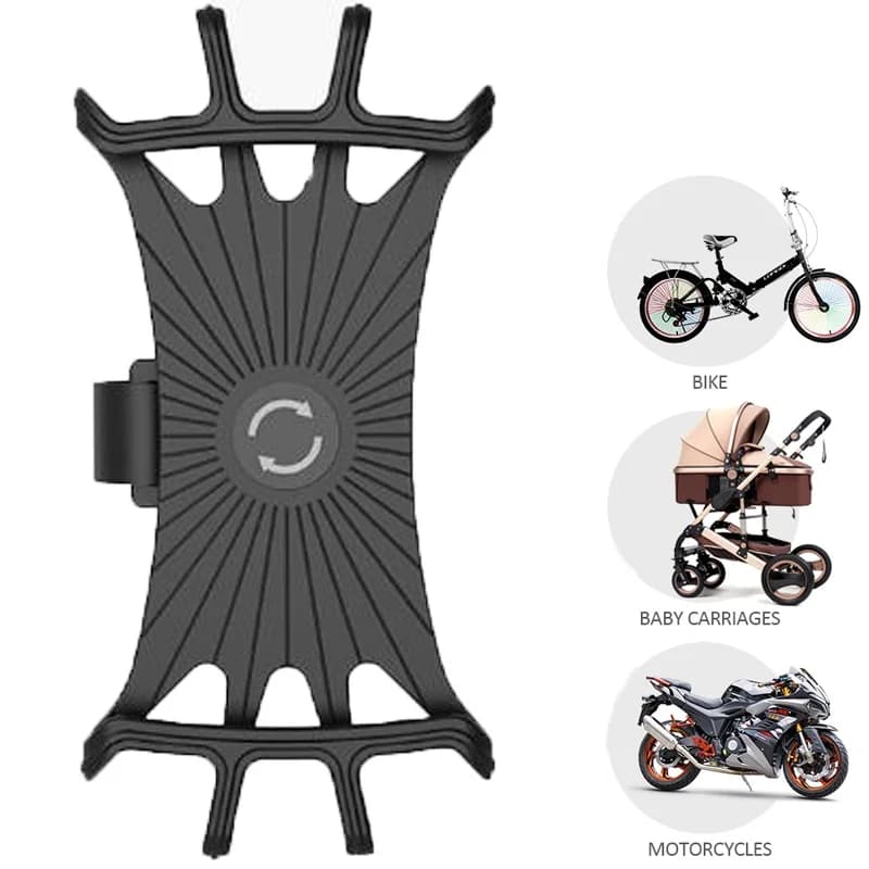 360 Rotate Bicycle Mobile Phone Holder Rotating Silicone Bicycle Smartphone Holder Motorcycle Handlebar Holder For 4 - 6 Inches