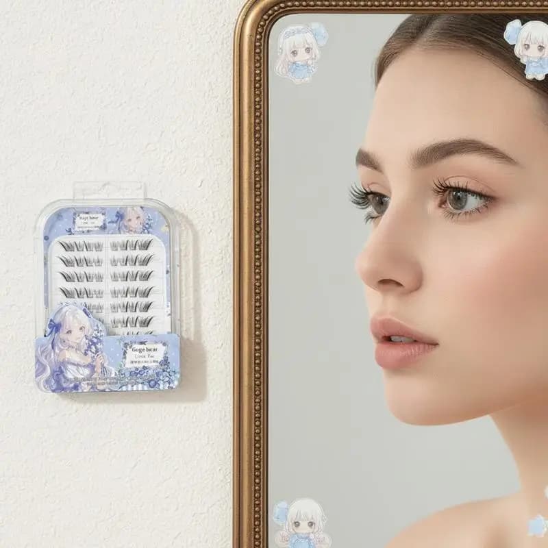 DIY Glue-Free False Eyelashes with Fine Stems Soft Natural for Beginner Daily Makeup Tools Beauty Self Adhesive False Eyelashes