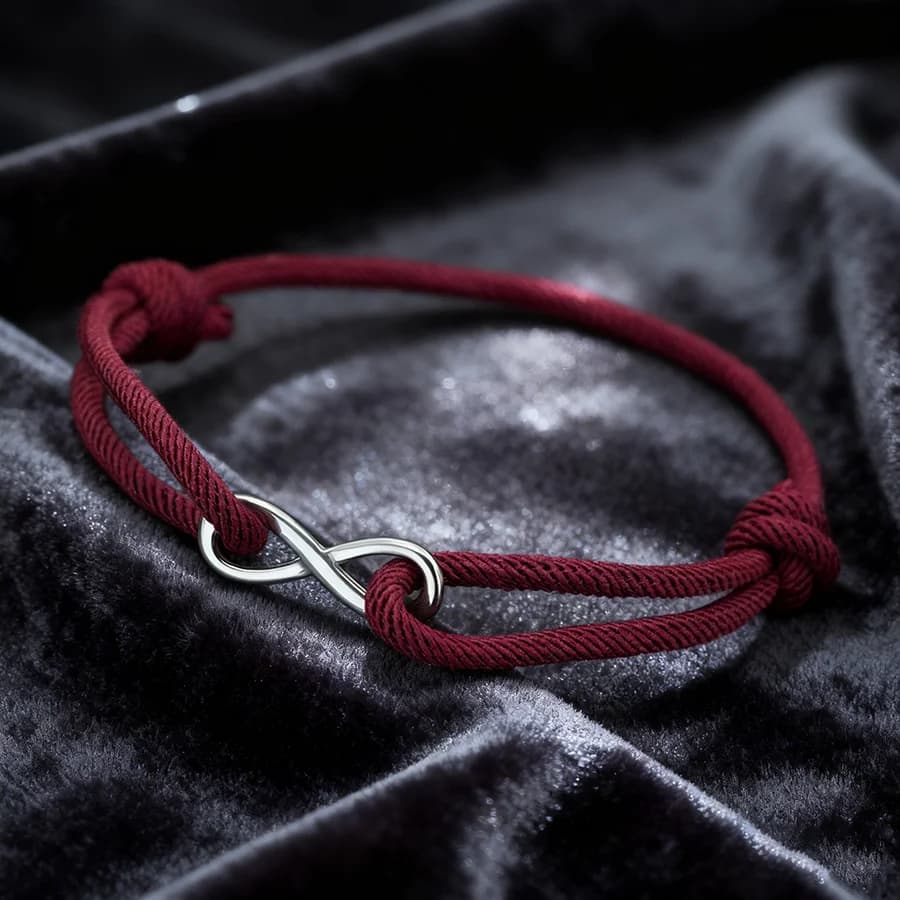 Infinite Love Cord Bracelet for Couple 6 Colors Available Stainless Steel Metal 3mm Wire Milan Valentine's Day Accessories