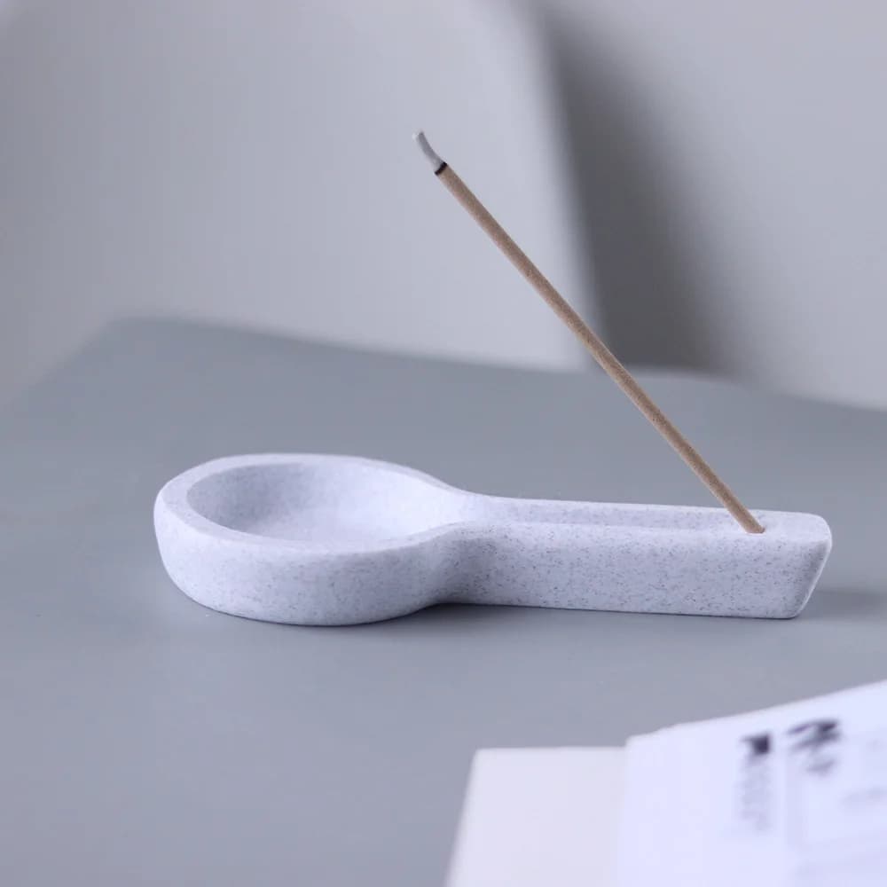 Stampo in silicone per bruciatore moderno per aromaterapia in cemento, portaincenso in cemento per bastoncini, stampo porta bastoncini di incenso in jesmonite