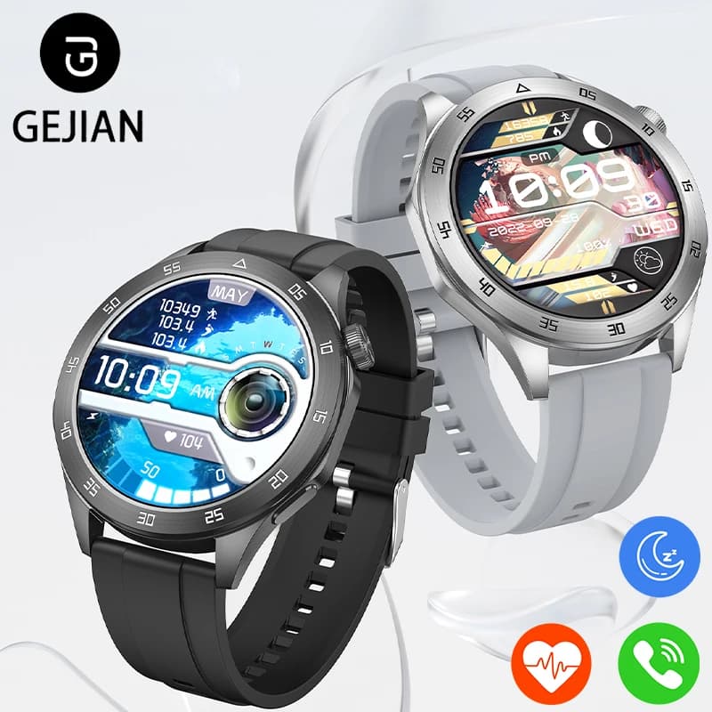 GEJIAN Nuovo orologio intelligente Bluetooth 5.3 da 1,45 pollici 412 * 412 Risoluzione HD Monitoraggio della frequenza cardiaca Android iOS Smart Call Watch
